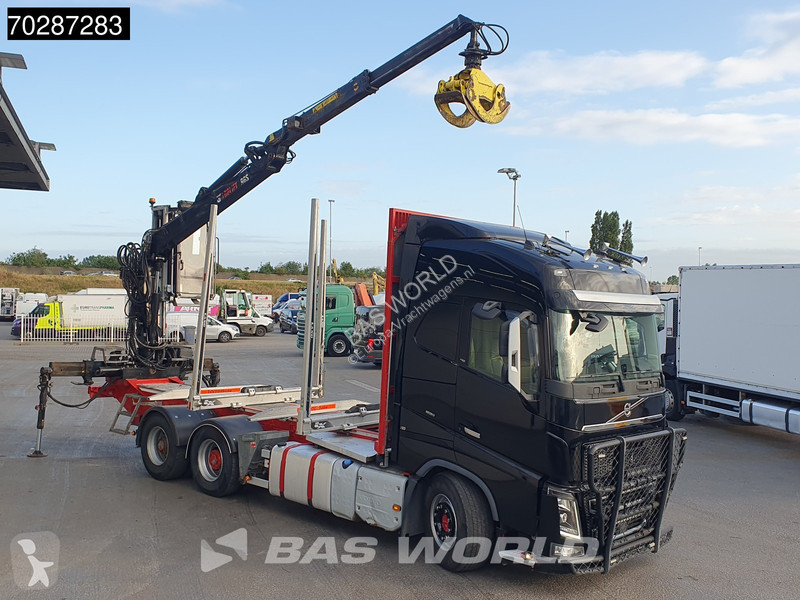 Camion Volvo 750 6X4 HIAB E96S 79 wood crane...