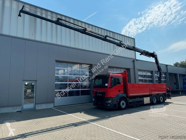Lastbil MAN TGS 26.430 Baustoffpritsche Fassi...