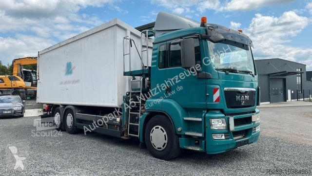 Lastbil MAN TGS Müllwagen Glas Kran Kipper