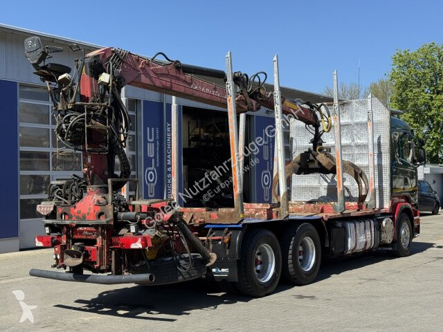 شاحنة Scania R560 6x4 Holztransport Kran...