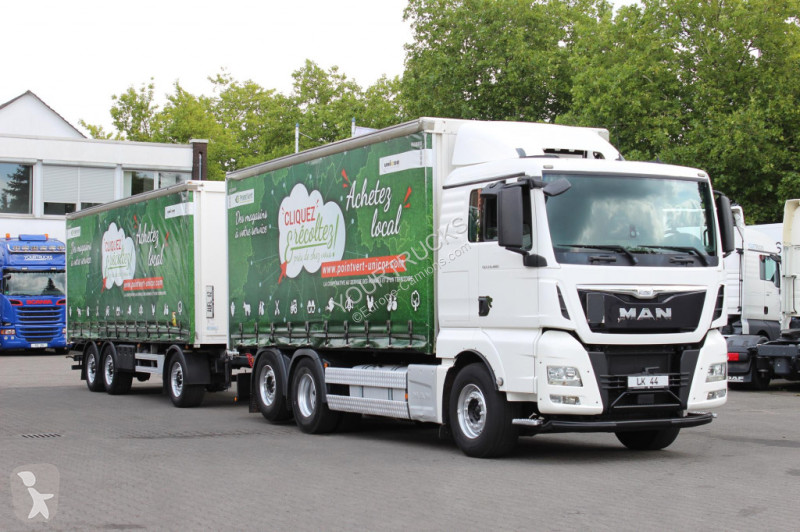 Camion remorque MAN TGX Plane Stapleraufnahme...
