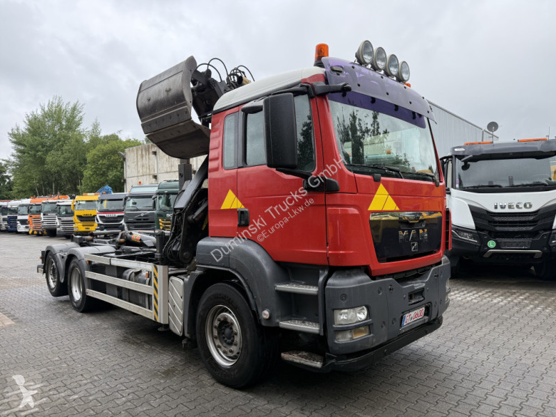 Kamion MAN TGS 6X2 Haken mit Kran HMF 1643Z