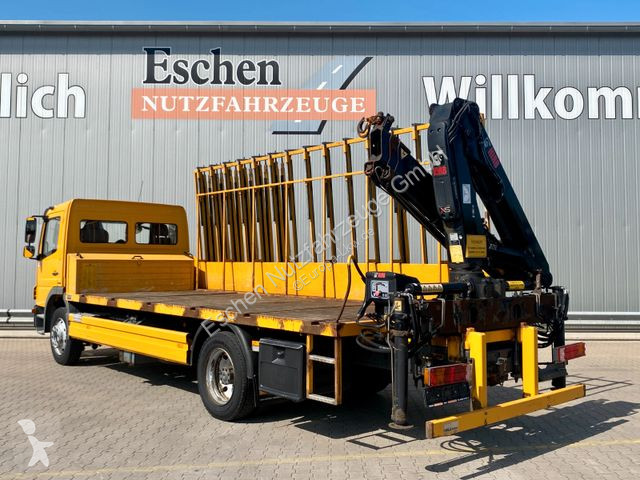 Camion Mercedes 1224 Glastransporter | HIAB 088...