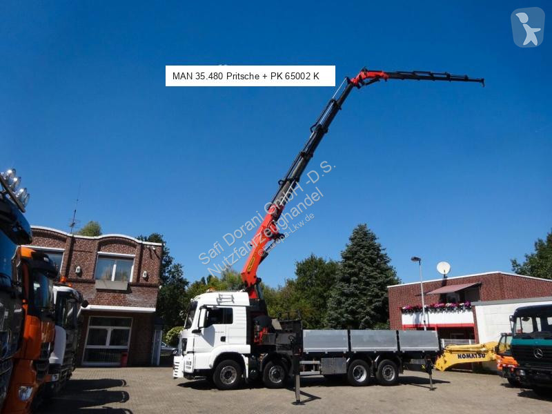 شاحنة MAN 35.480 TGS Pritsche + PK 65002 Kran 8x2