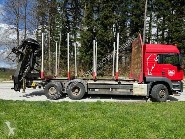 شاحنة MAN TGX 33.500 4X6 HOLZ KRAN ANHÄNGER