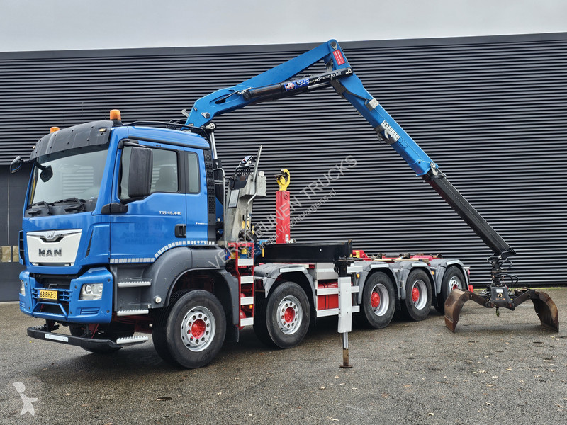 شاحنة MAN 47.440 BBL / 10X4 HOOKLIFT + Z CRANE