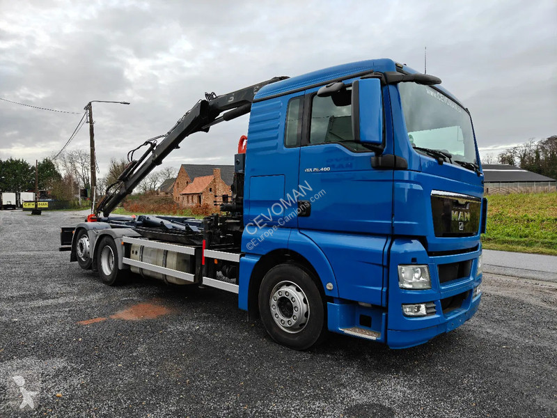 شاحنة MAN 26.400 Container Hyvalift Crane HIAB 144