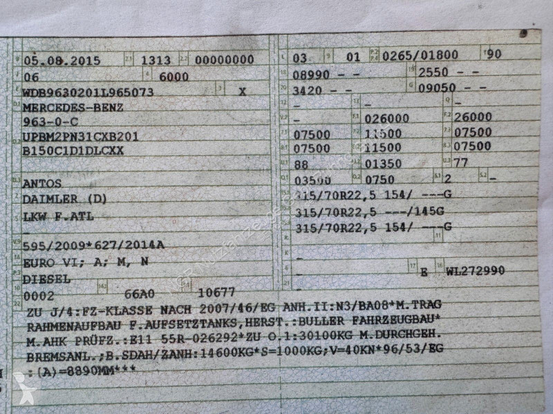 شاحنة Mercedes 2536 ADR Valid &...