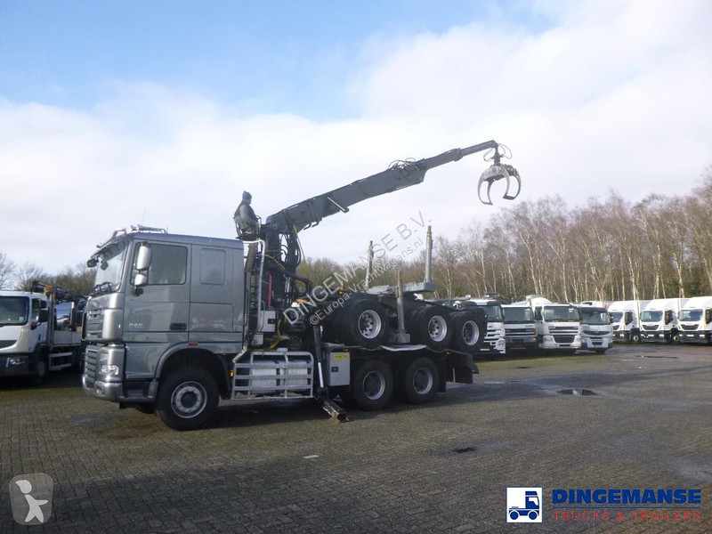 شاحنة DAF 105510 6x4 + Loglift F281S83 crane /...