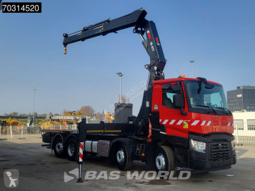 Камион Renault C 460 8X2 HIAB 477EP-2 HIPRO Crane Kran Lift+steering axle Euro 6