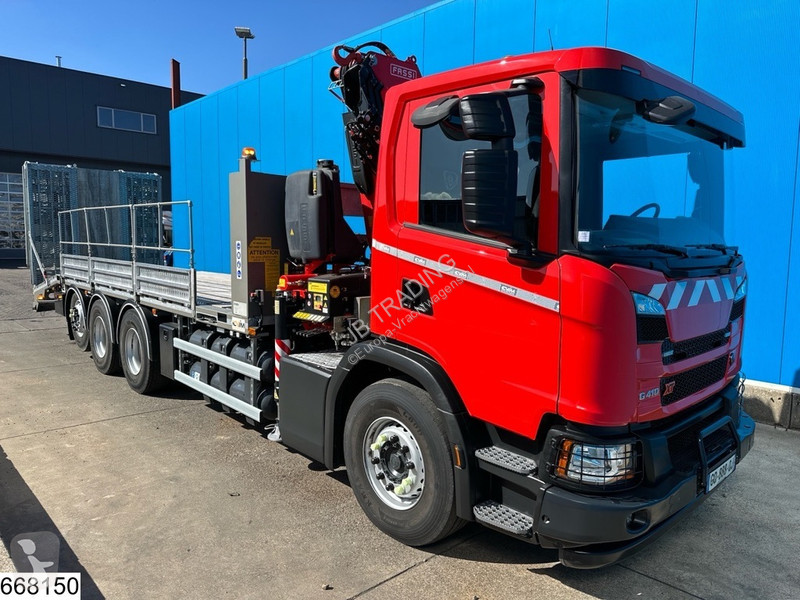 شاحنة Scania 410 EURO 6e, CN, 8x4, Retarder, Fassi