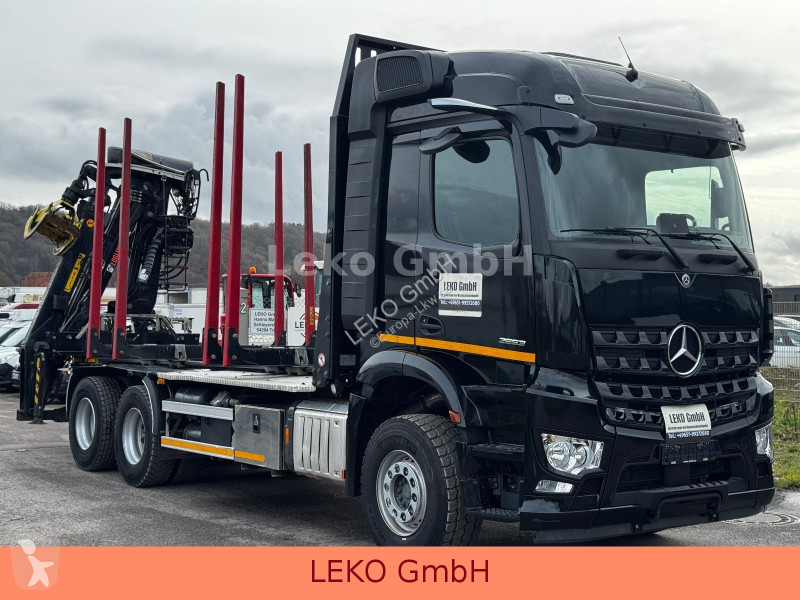 شاحنة Mercedes 2653 Mit Kran Loglift 125Z Holz LKW