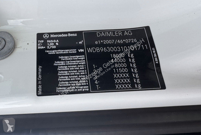 شاحنة Mercedes 1843 4X2 Meiller  12 mit...