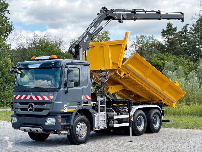 شاحنة Mercedes ACTROS * KIPPER 4,80 + KRAN/FUNK...