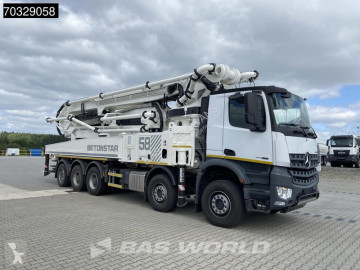 Камион Mercedes Arocs 4458 10X4 58mtr Betonstar H58-7RZ pump Steel suspension Big-Axle Euro 6