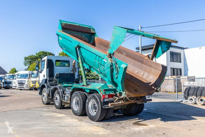 شاحنة Renault  KERAX 410 DXI+BENNE ENROCHEMENT...