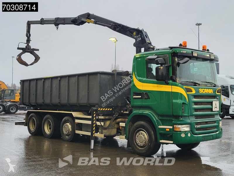 شاحنة Scania R440 8X2 alfinger Q150Z82 Kran...
