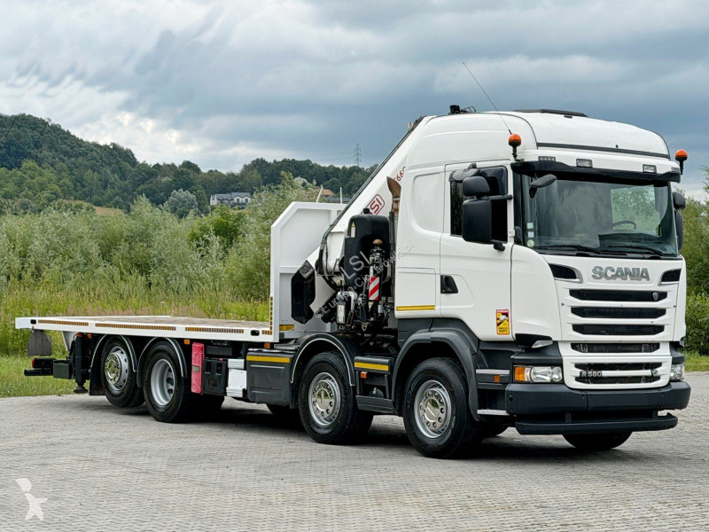 شاحنة Scania R 580 * PATFORM 8,40m * FASSI F660...
