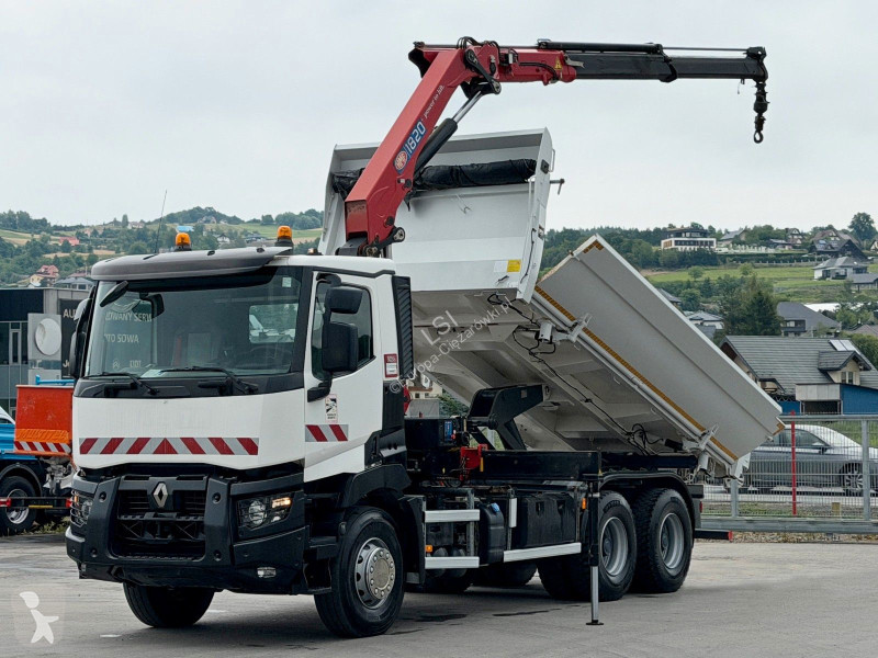 شاحنة Renault C 380* KIPPER 5,20 m* KRAN/FUNK *...