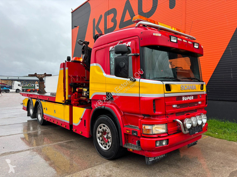 شاحنة Scania P 114 6x2 SWS PF100 / 2x 5 ton+10...