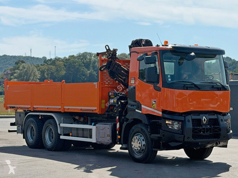 شاحنة Renault C 430 *KIPPER 6,45m*HIAB 144 BS-3...