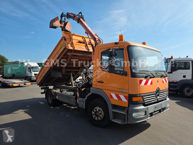 Camion Mercedes 1218 / Kipper+Kran / load...