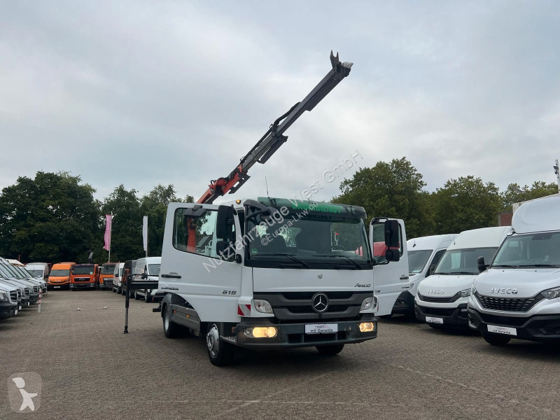 Camion Mercedes 818 Meiller Kipper Palfinger Kran