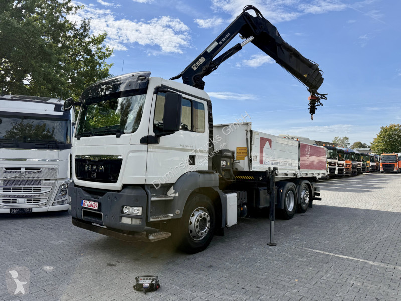 شاحنة MAN TGS 26.400 6X2 Kipper mit Kran Hiab...