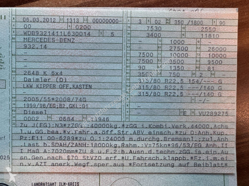 Kamion Mercedes 2648 6X4 Schwarzmüller  3...