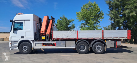 Mercedes dropside crane truck