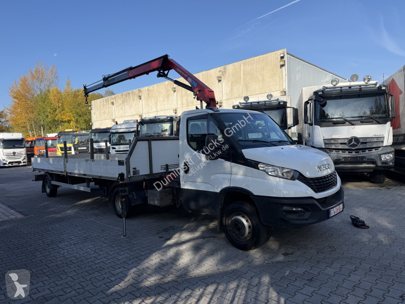 Teherautó Iveco 70-180 Kran HMF 710 + Auflieger