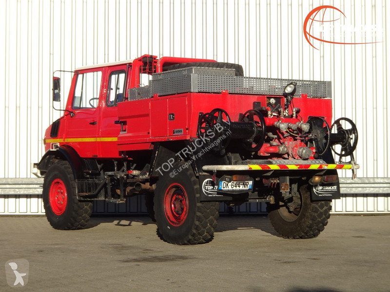 Camion Mercedes Pompieri Unimog 1550l Unimog U1550 L 437 Benz Doppelkabine Sides Ccf00 Ltr Expeditievoertuig Camper 4x4 Gasolio Usato N