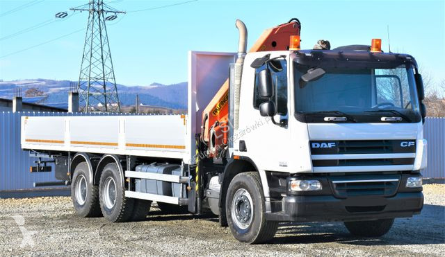 Kamion DAF 75360 Pritsche 7,95 m + KRAN / FUNK...