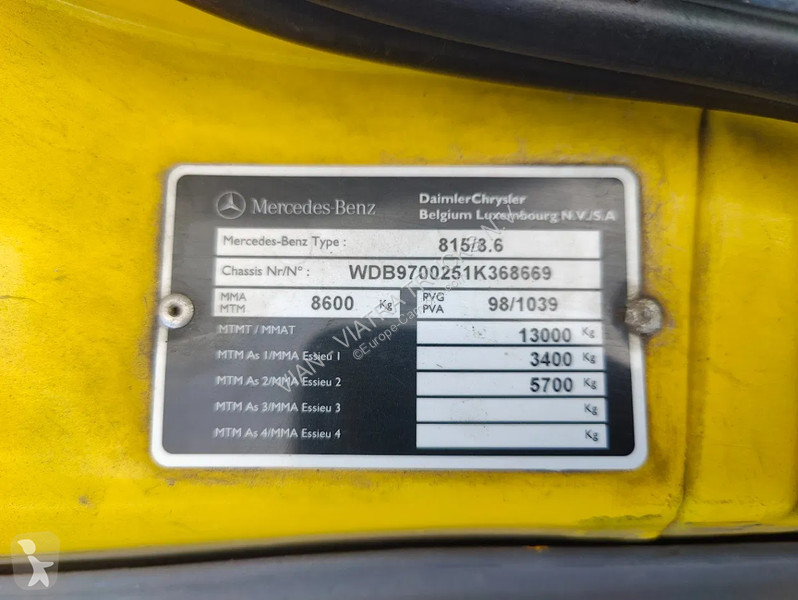Kamion Mercedes 815 HUIFBAK / PLANEN / BACHE /...