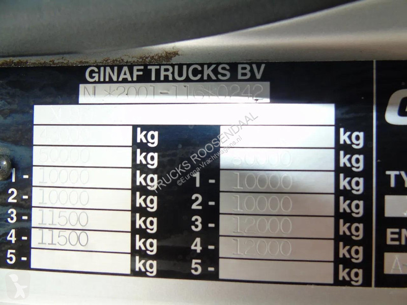 شاحنة Ginaf X 4243 TS + EURO 5 + 8X4 + MANUAL