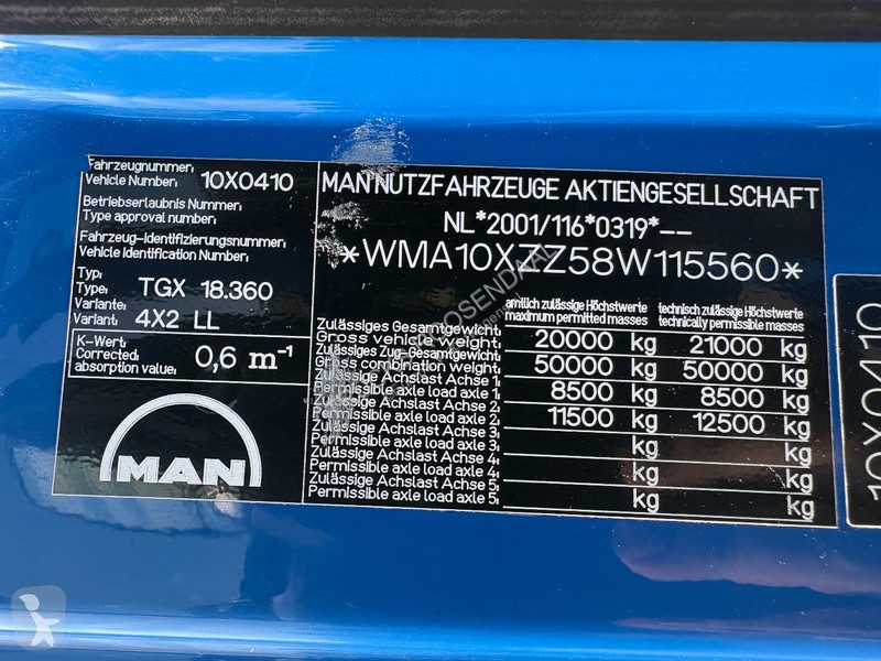 شاحنة MAN 18.360 + ISOLATION FABRIC INCL....