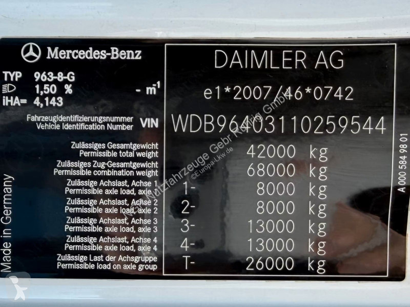 Camion Mercedes 4251 8x4 Palfinger Retarder 12...