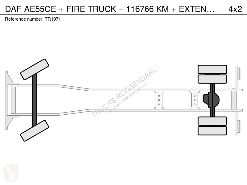 شاحنة DAF AE55CE + FIRE TRUCK + 116766 KM +...