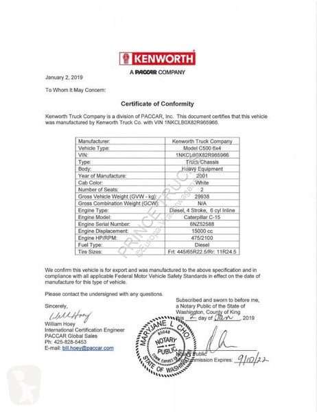 Kamion Kenworth * * Bed / winch Truck * 6x4 Oil...