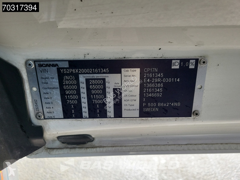شاحنة Scania P500 P 6X2 Full Air Zepro 2500kg...
