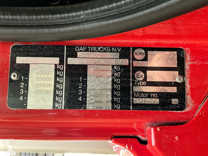 شاحنة DAF FAT CF 360 6x4 ZIEGLER Brandweer /...