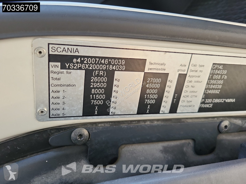 Kamion Scania P320 P 6X2 3000kg adebordwand...