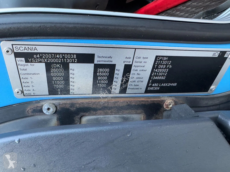 Camion Scania P450 6X2 - EURO 6 + HMF 2620-K5 +...