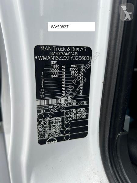 MAN TGM 12.290 / 2015 / WYWROTKA / SUPER STAN /...