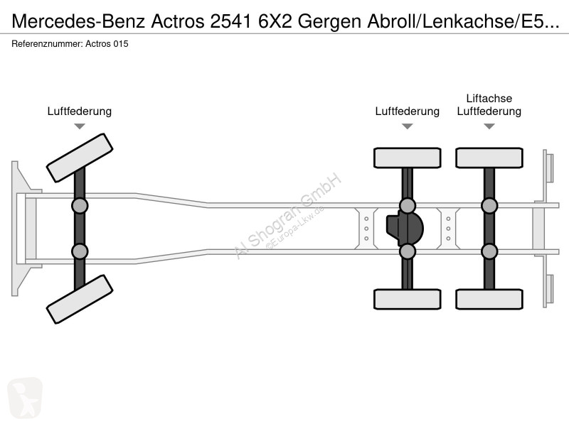 Lastbil Mercedes 2541 6X2 Gergen...