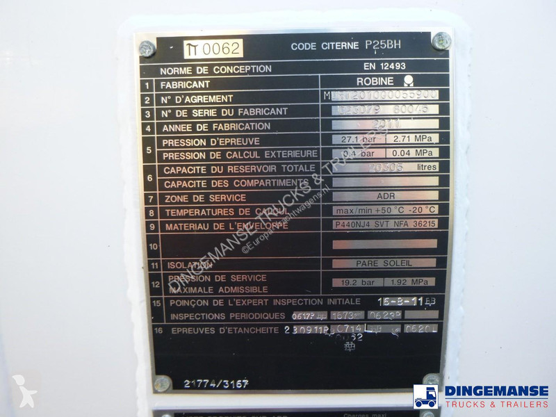 شاحنة Renault 270 4x2 gas tank 20.3 m3