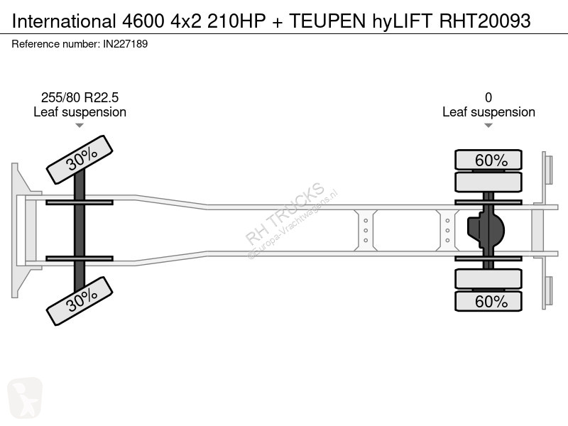 شاحنة International 4600 4x2 210HP + TEUPEN hyLIFT