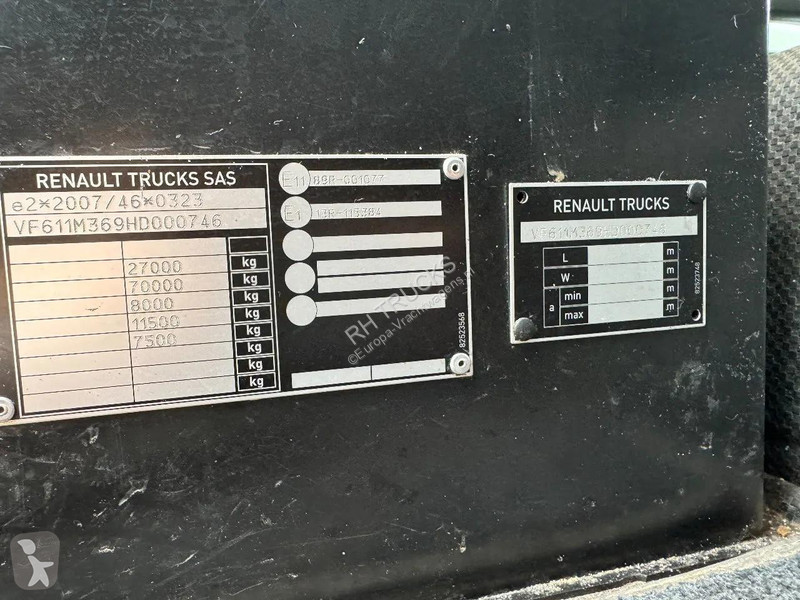 شاحنة Renault T HIGH 520 6X2 EURO 6 + PALFINGER...