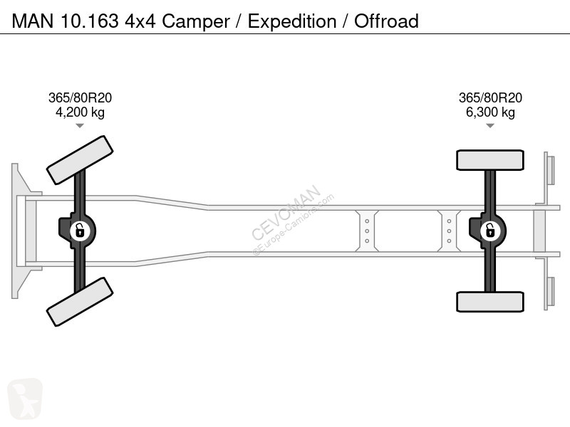 Camión MAN 10.163 4x4 Camper / Expedition /...