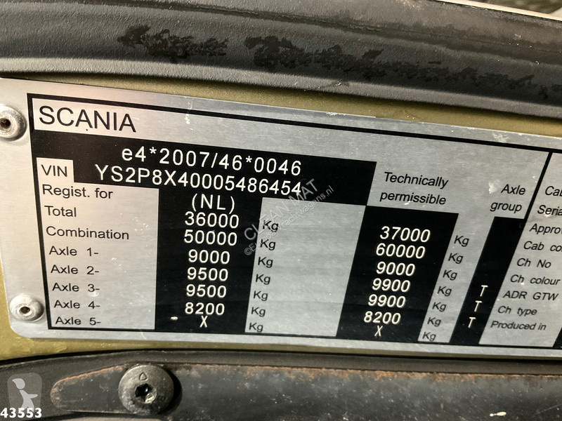 Camion Scania 410 8x4 Euro 6 HMF 18 Tonmeter...